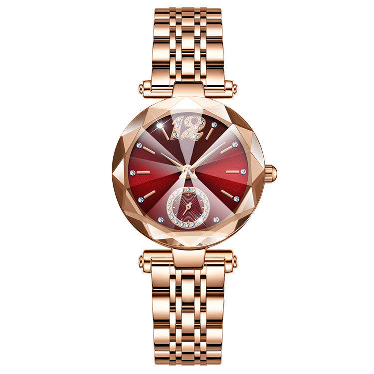 Exquisite Women's Gradient Diamond-Face Quartz Watch