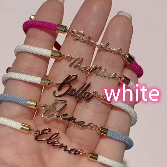 Custom Colorful Rope Name Bracelet
