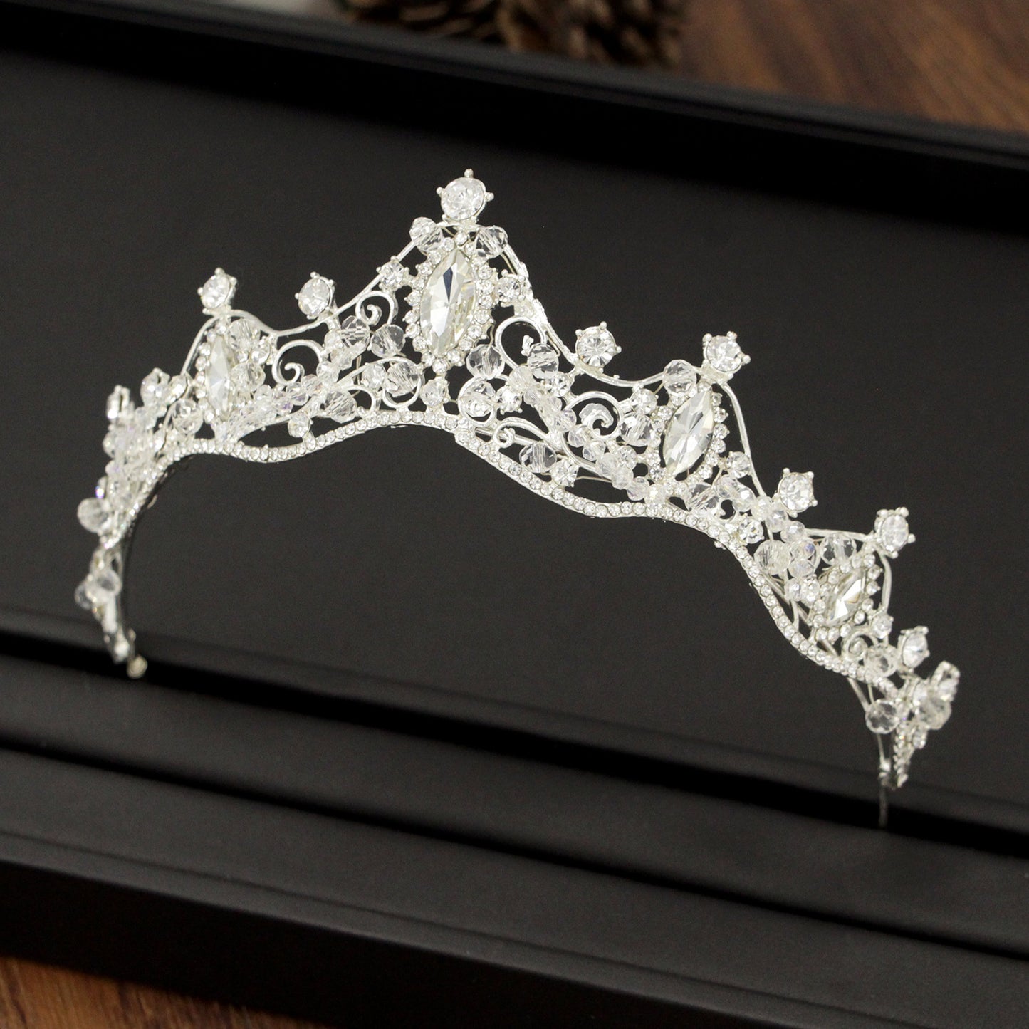 Handmade Beaded Bridal Crown Hoop
