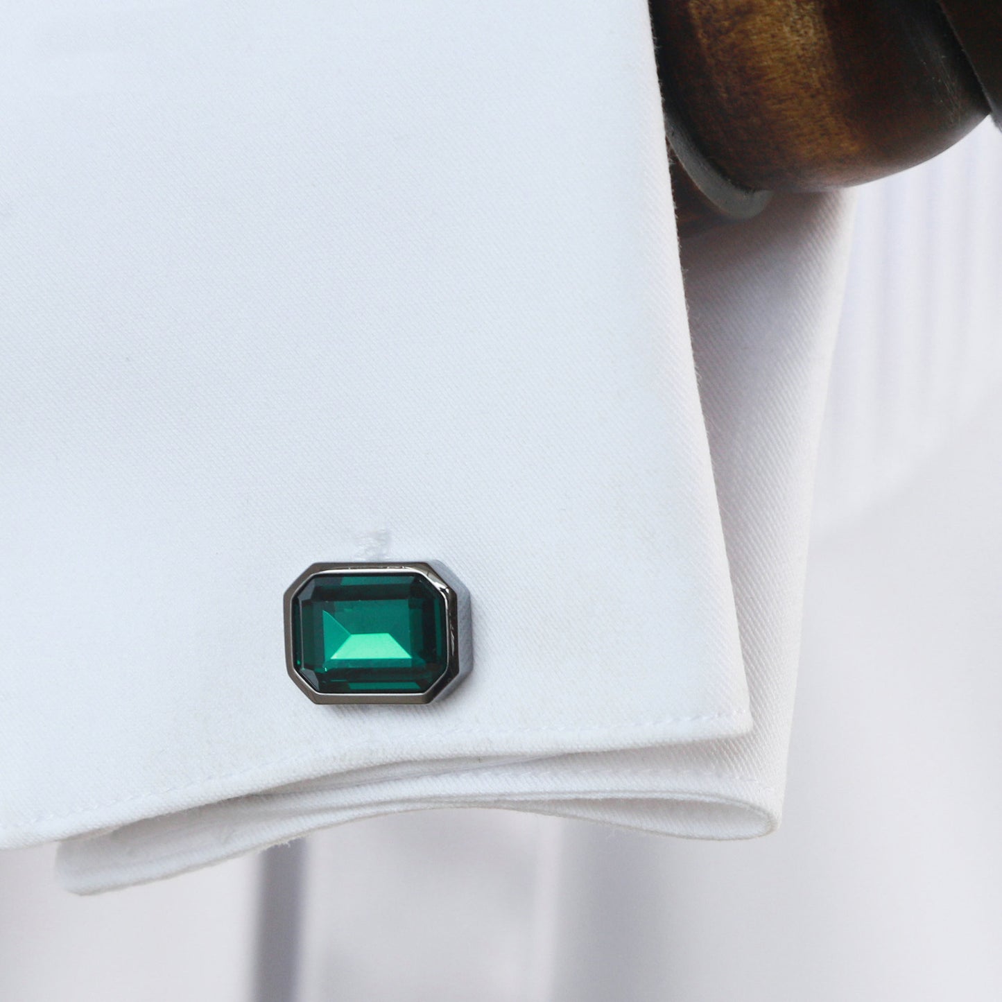 Men's Glass Button Cufflinks