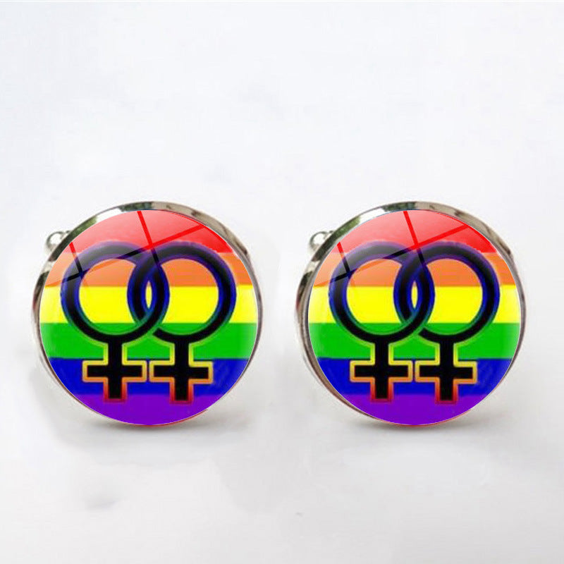 Gay Pride Rainbow Cufflinks