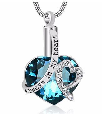 Glass Love Urn Memorial Pendant