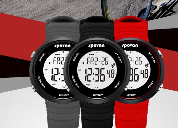 Stylish Bluetooth Smart Sports Watch with Step Meter