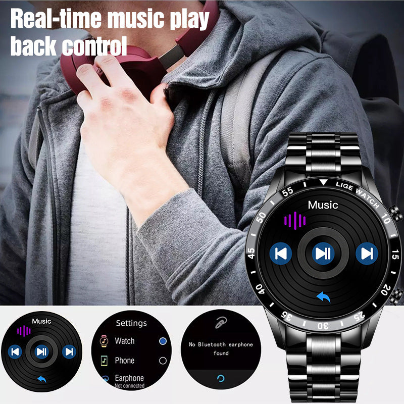 Smart Pedometer Watch with Heart Rate & Blood Oxygen Detection