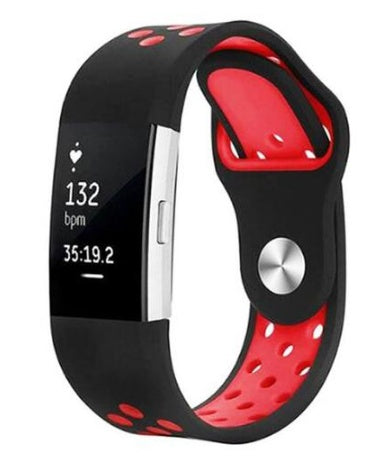 Fitbit Charge 2 Monochrome Round Hole Silicone Strap