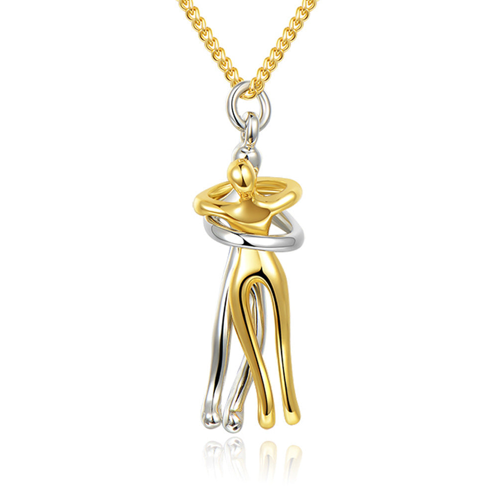 Love Hug Necklace - Unisex Couple Jewelry Simple Clavicle Chain