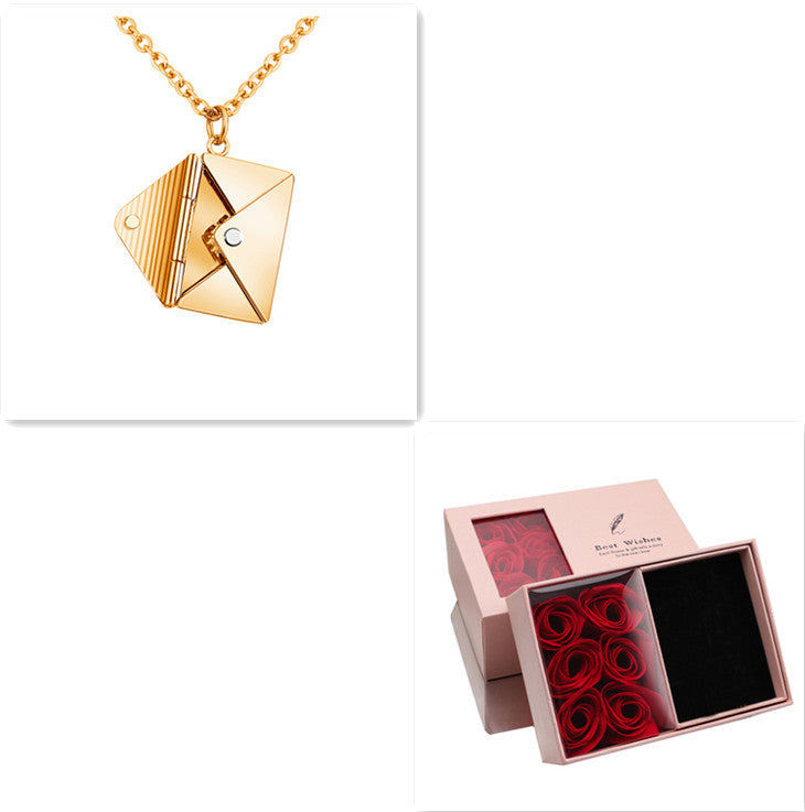 Fashion Envelope Letter Pendant Necklace