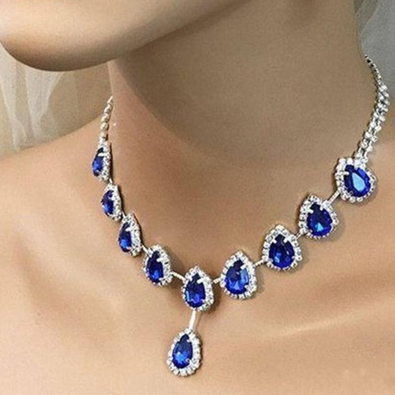 Dazzling Zirconia Gemstone Jewelry Set