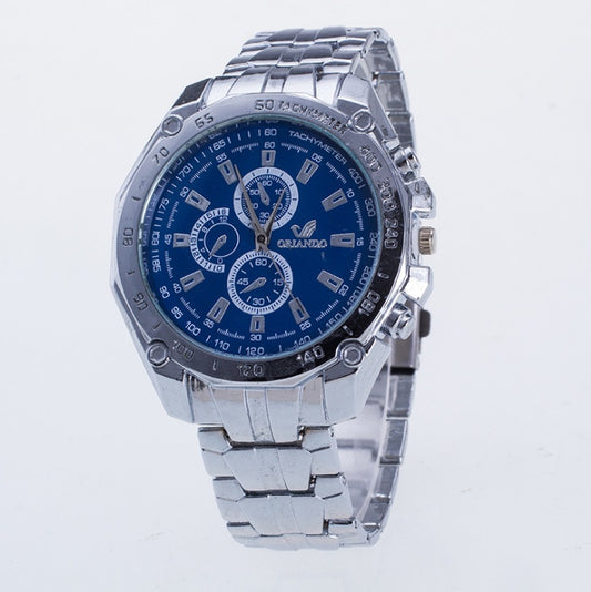 Silver Stainless Steel Men's Wristwatch