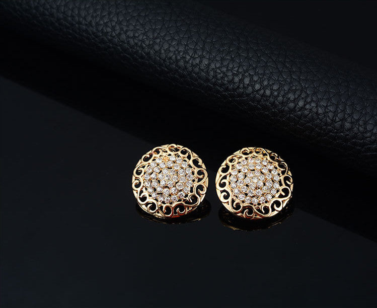 Luxury Rhinestone Four-Piece Jewelry Set
