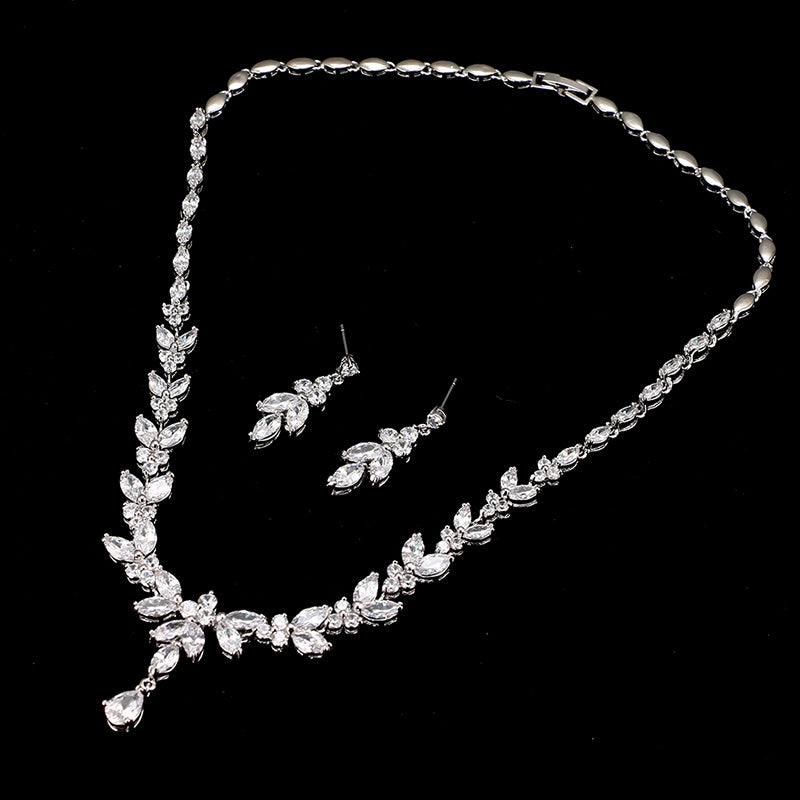 Simple Elegance Zircon Bridal Set