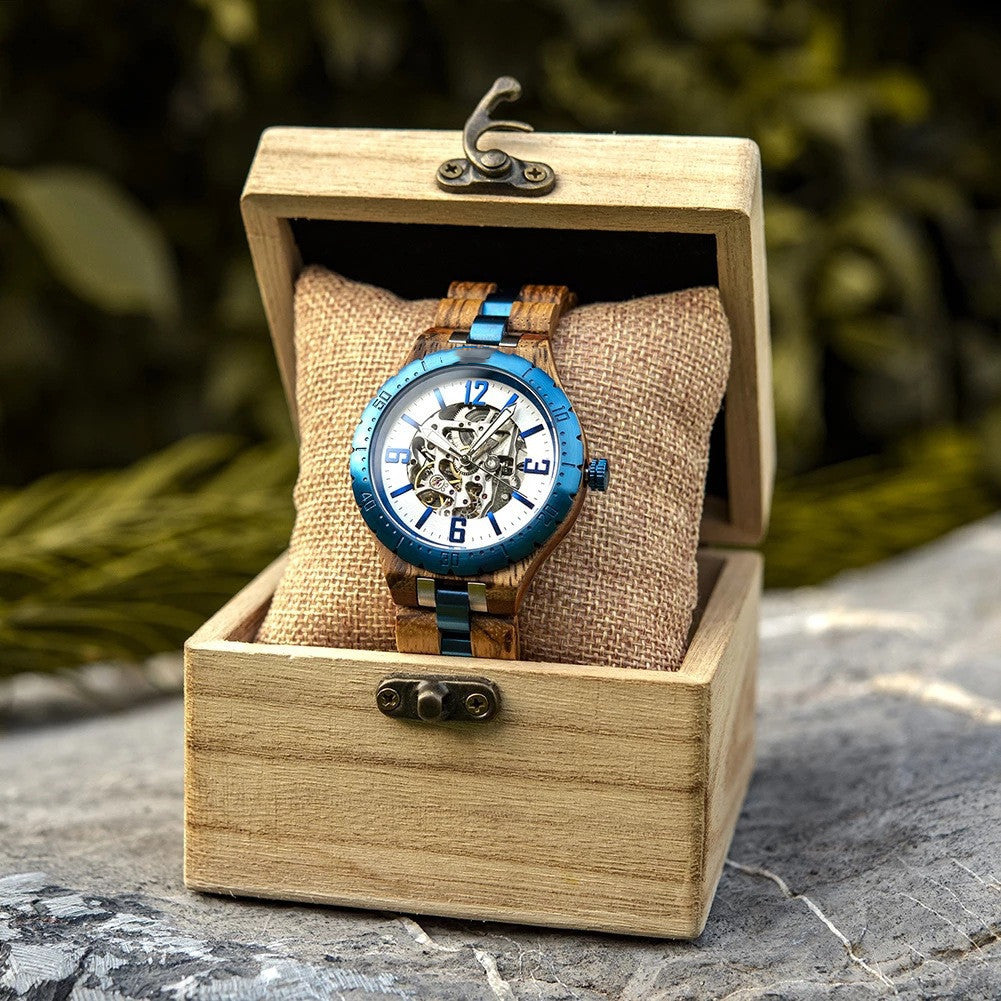 Men's Luxury Wooden Automatic Mechanical Watch