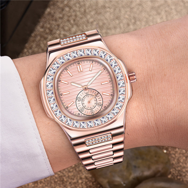 Men's Luxury Diamond-Accent Alloy Watch