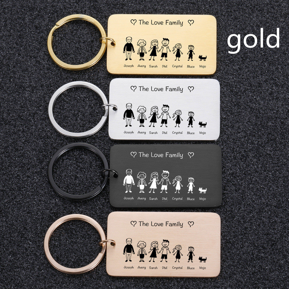 Trendy Stainless Steel Keychain