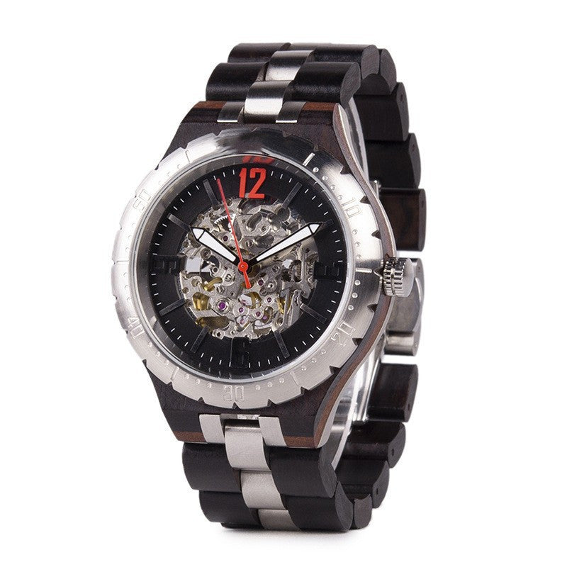 Men's Luxury Wooden Automatic Mechanical Watch
