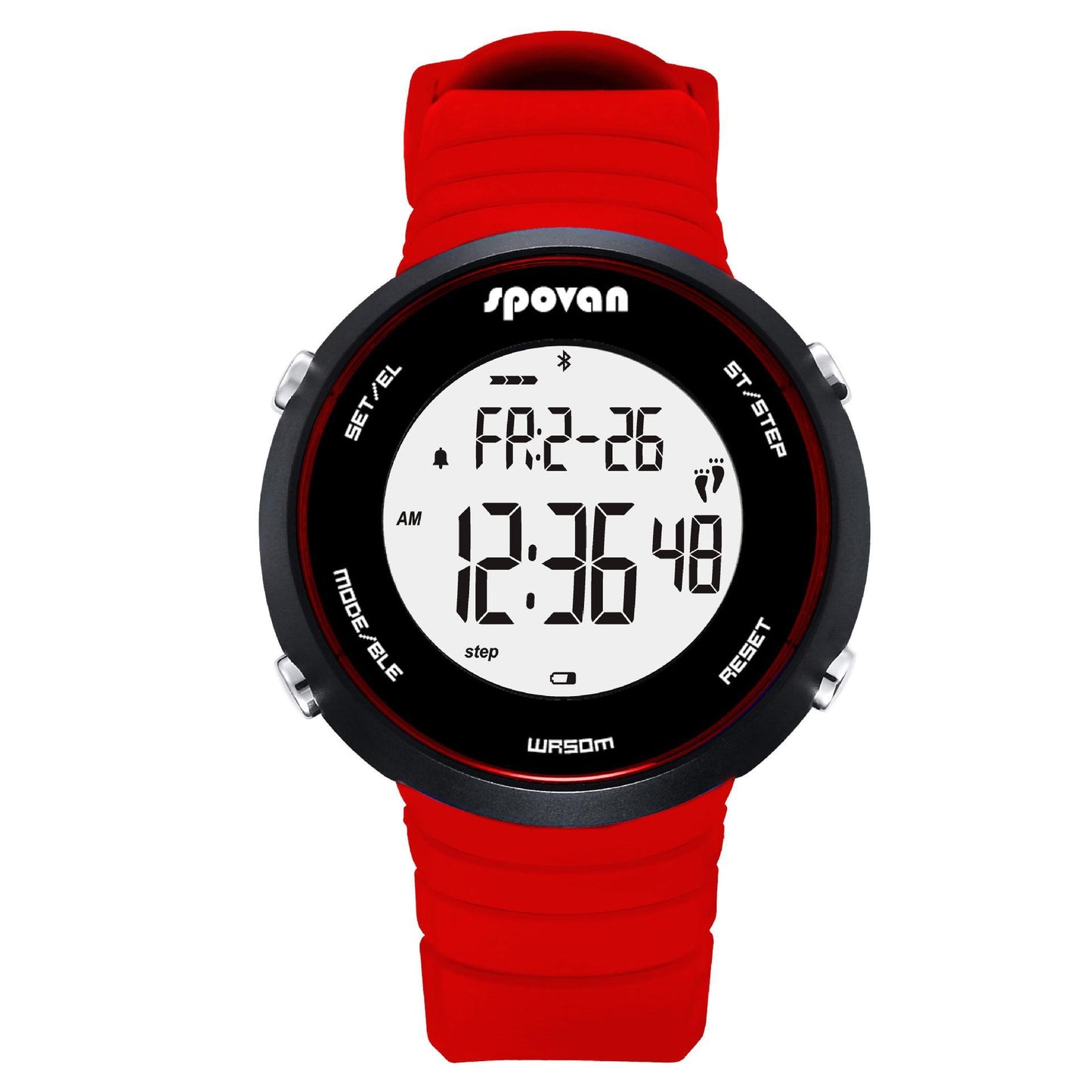 Stylish Bluetooth Smart Sports Watch with Step Meter