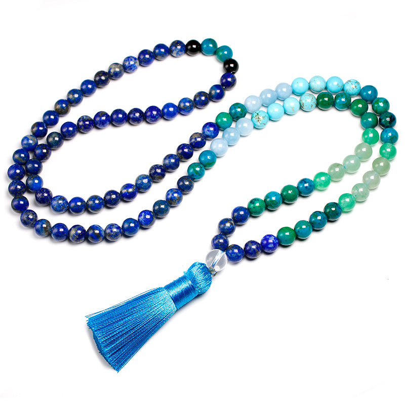 Natural Stone Lapis Lazuli 8MM 108 Bead Jewelry Set