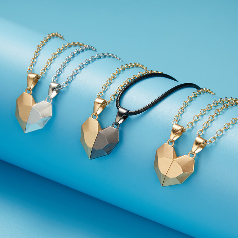 Creative Magnetic Wishing Stone Couple's Necklace