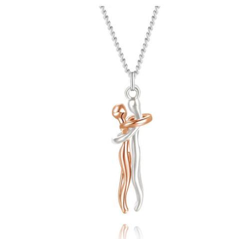 Love Hug Necklace - Unisex Couple Jewelry Simple Clavicle Chain