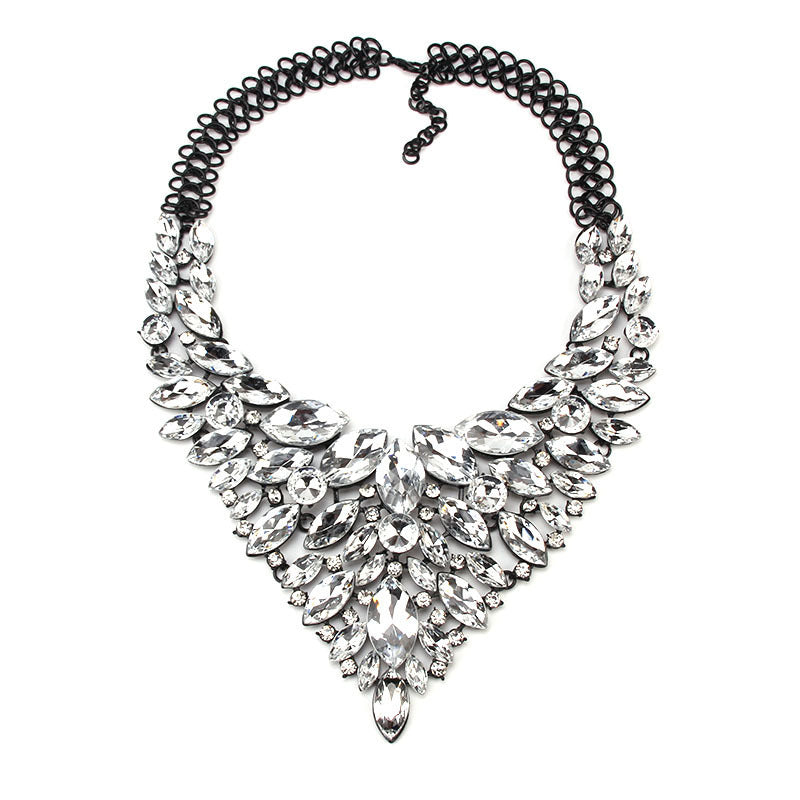 Dazzling Crystal Chunky Collar Necklace