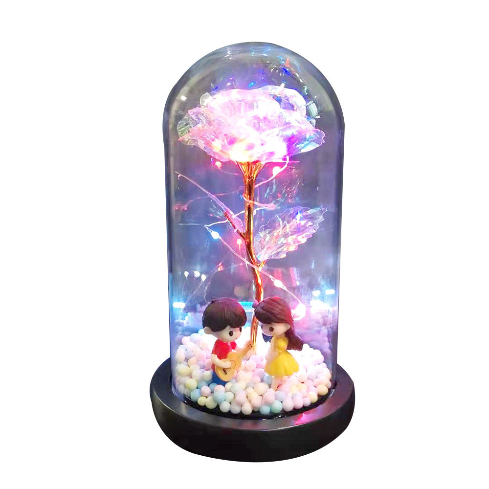 Eternal Rose in Glass Flask