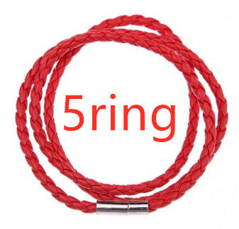 Personalized Braided Leather Name Bracelet for Men
