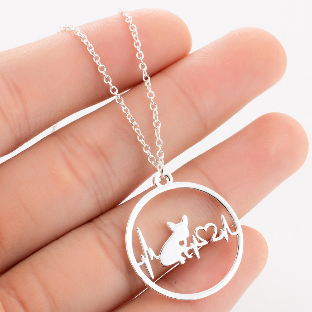 Pet Dog Heartbeat Monitor Necklace