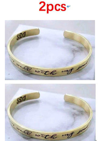 Inspirational Stainless Steel Cuff Bracelet