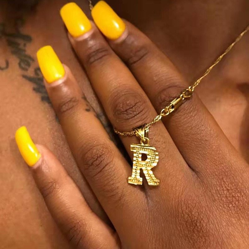26 Letters Gold-Plated Pendant Necklace
