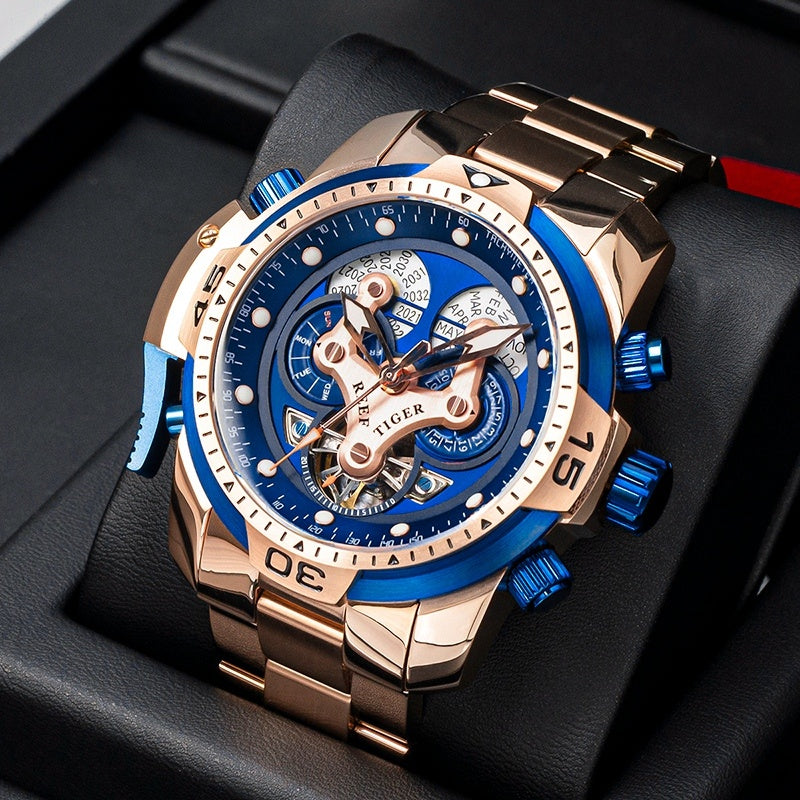 Men's Mechanical Watch: Large Dial, Waterproof, Strong Luminous