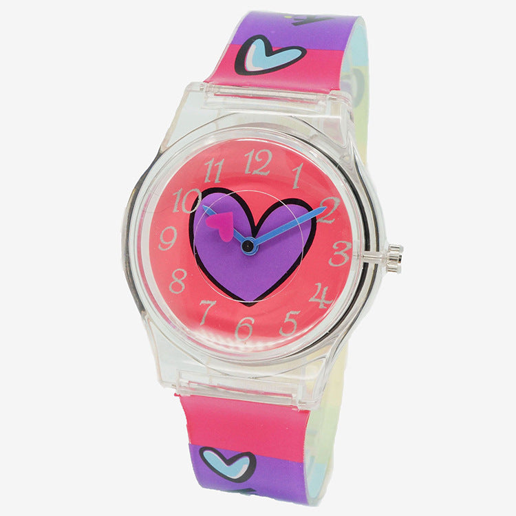 Flexible Fit Silicone Snap Watch for Girls