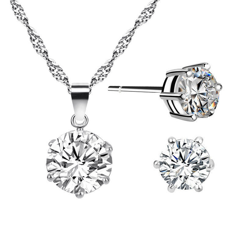 Dazzling Diamond-Studded Ladies Jewelry Set