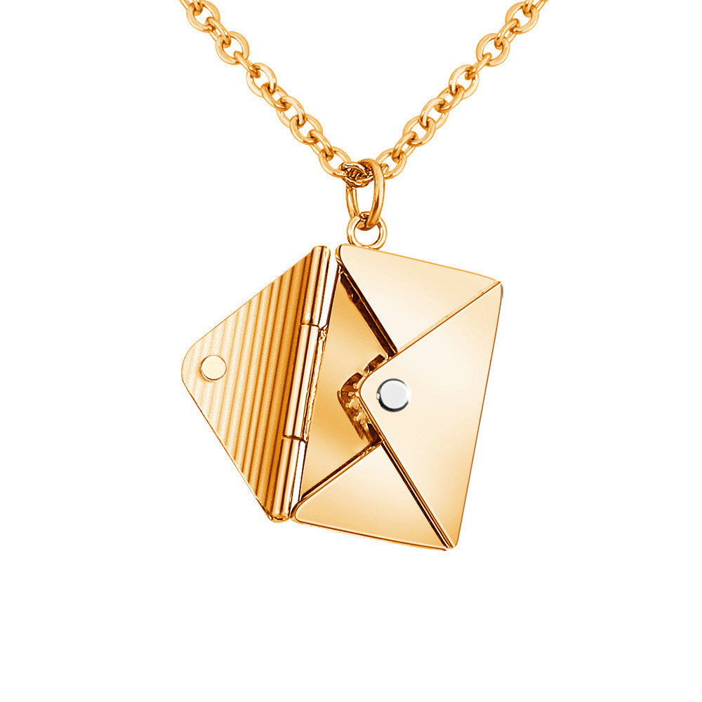 Fashion Envelope Letter Pendant Necklace