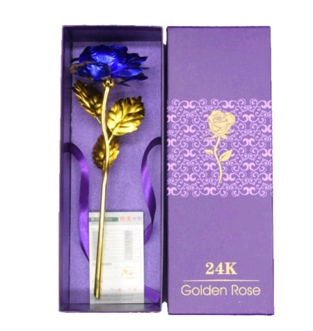 Exquisite 24K Gold Foil Plated Rose with Gift Box