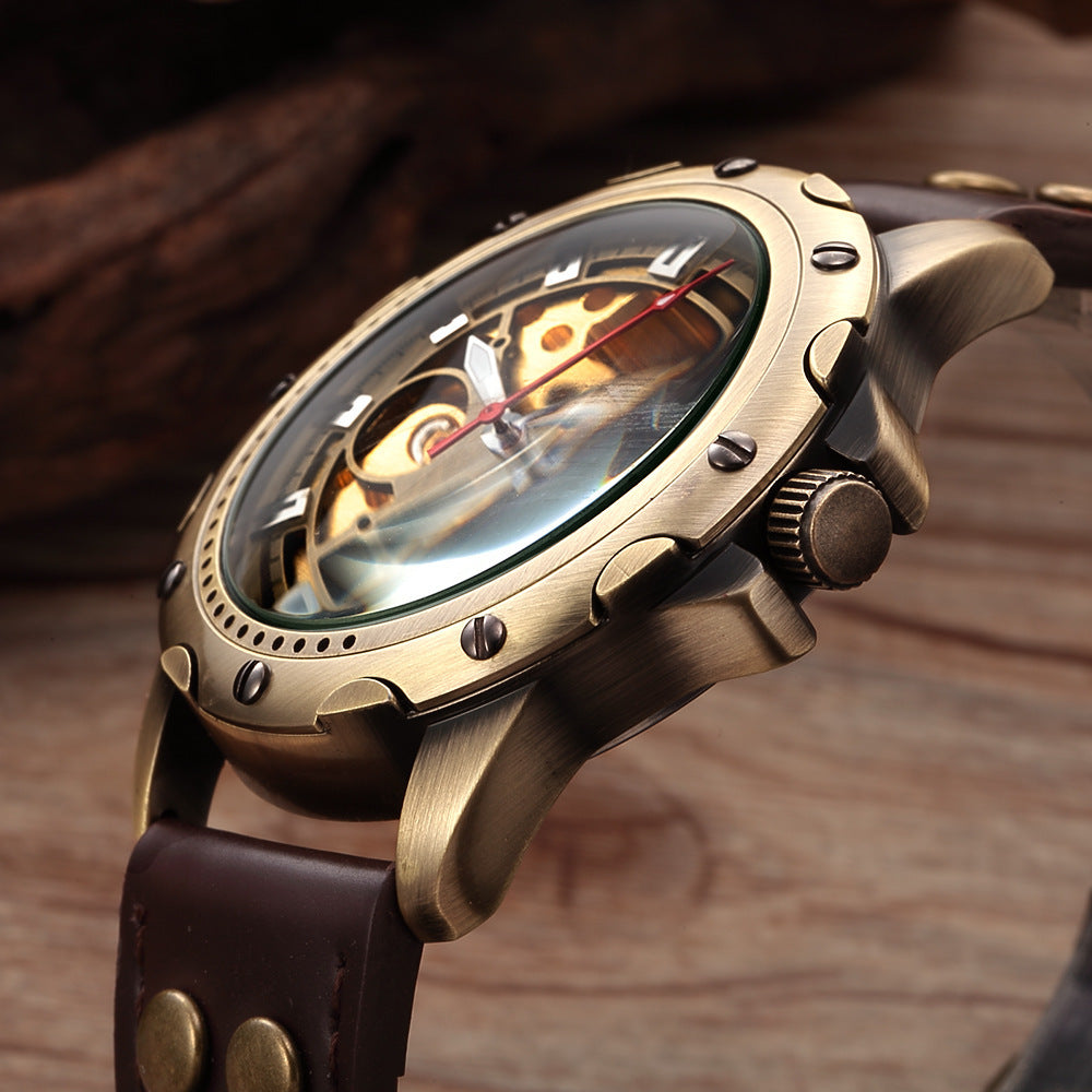 Men's Skeleton Steampunk Automatic Mechanical Watch