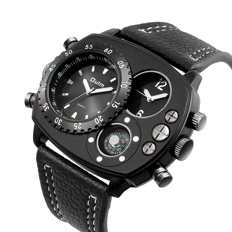 Men's Military Dual Time Zone Quartz Watch