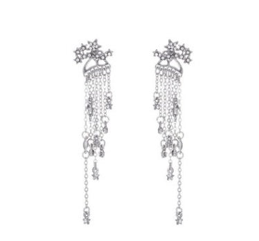 Shining Star Tassel Drop Earrings