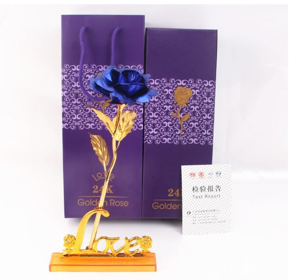 Exquisite 24K Gold Foil Plated Rose with Gift Box