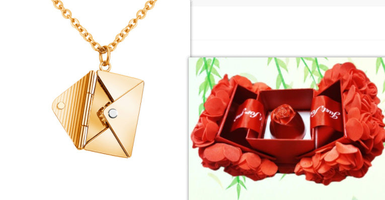 Fashion Envelope Letter Pendant Necklace