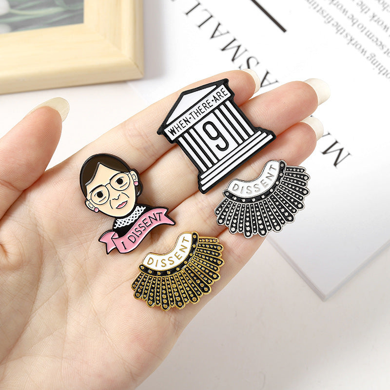 Ruth Bader Ginsburg Feminist Emblem Brooch