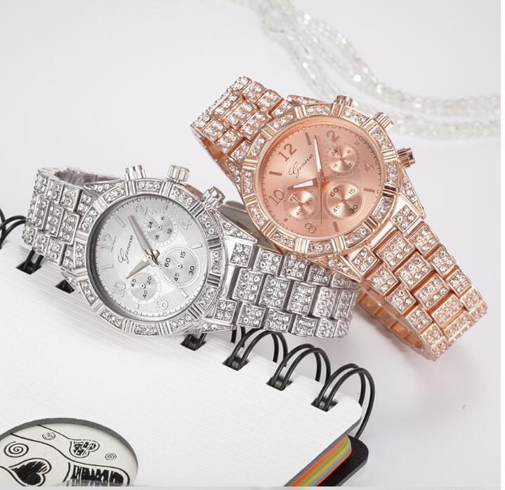 Elegant Crystal Quartz Analog Watch for Women