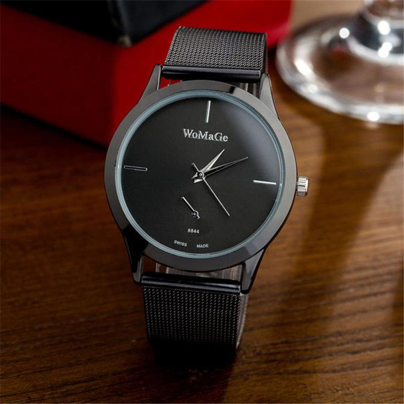 Chic Unisex Minimalist Mesh Belt Quartz Watch