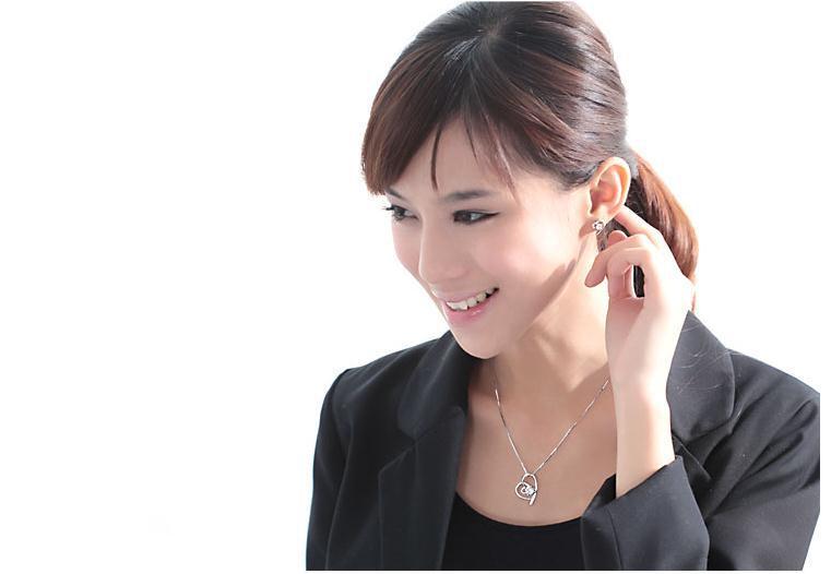 Zircon Heart Stud Earrings