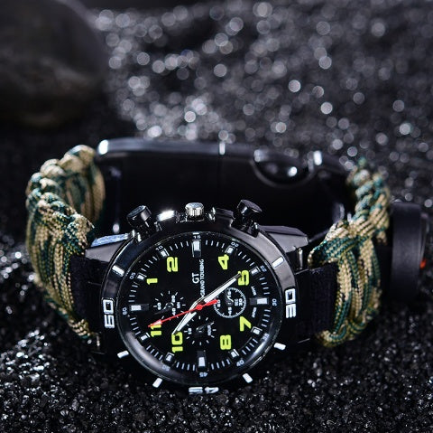 6-in-1 Tactical Outdoor Survival Paracord Bracelet