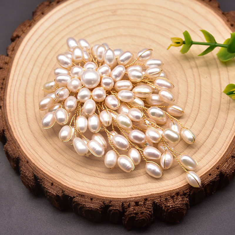 Retro Hand-woven Pearl Brooch