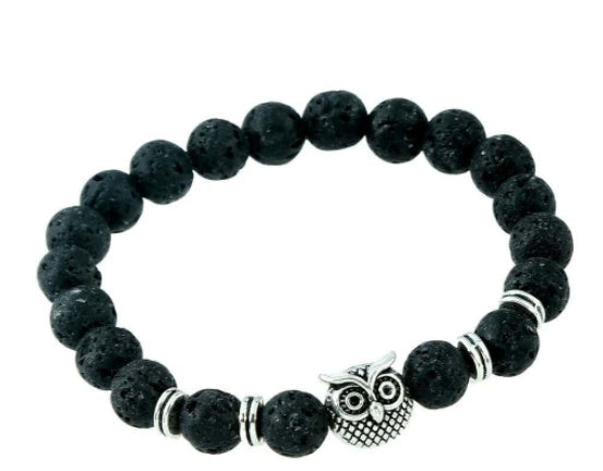 Majestic Lion Carved Stone Bracelet