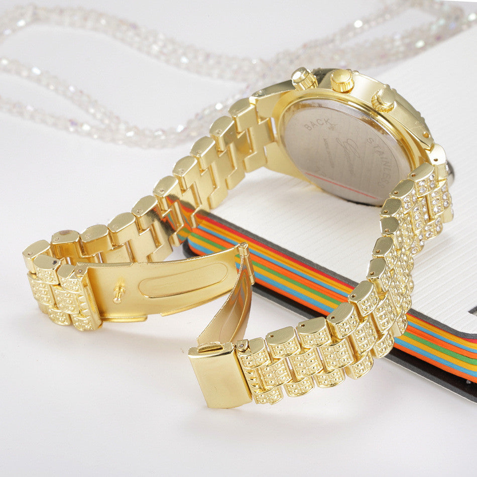 Elegant Crystal Quartz Analog Watch for Women