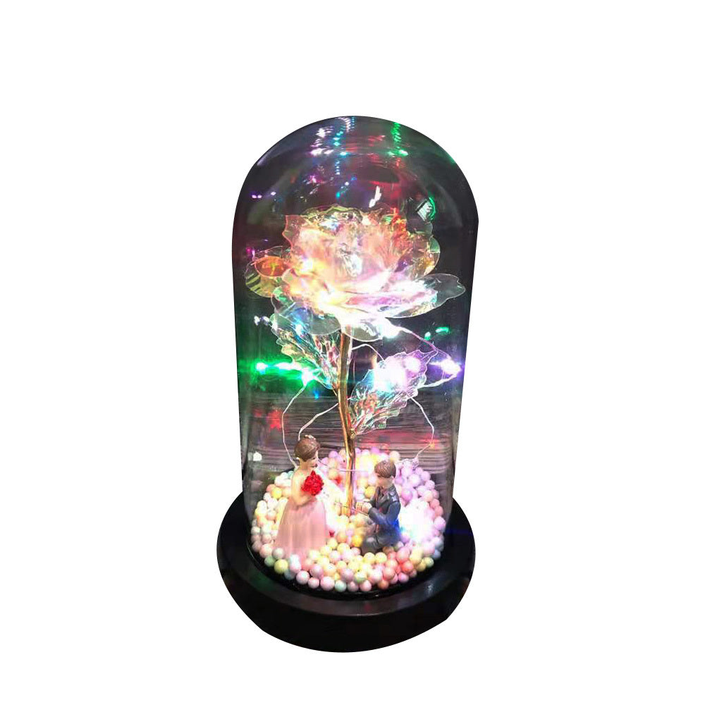 Eternal Rose in Glass Flask