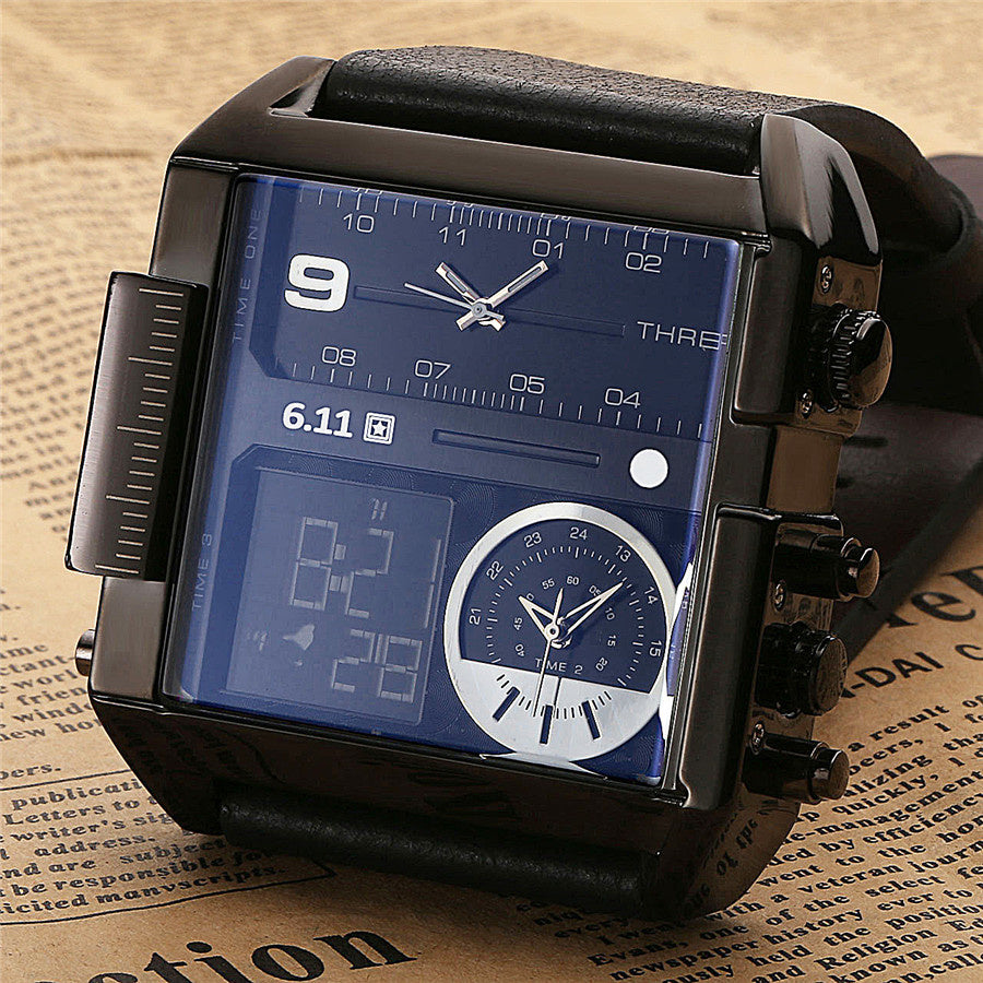Waterproof Luminous Double Display Electronic Watch