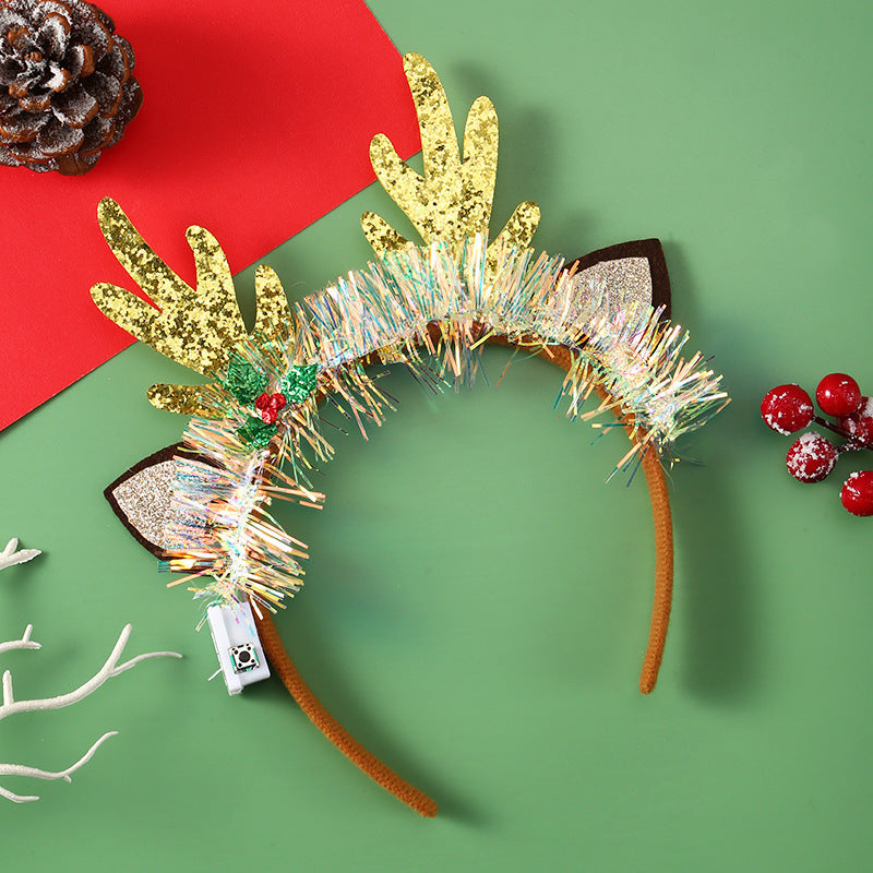 Glowing Christmas Hair Band Headwear